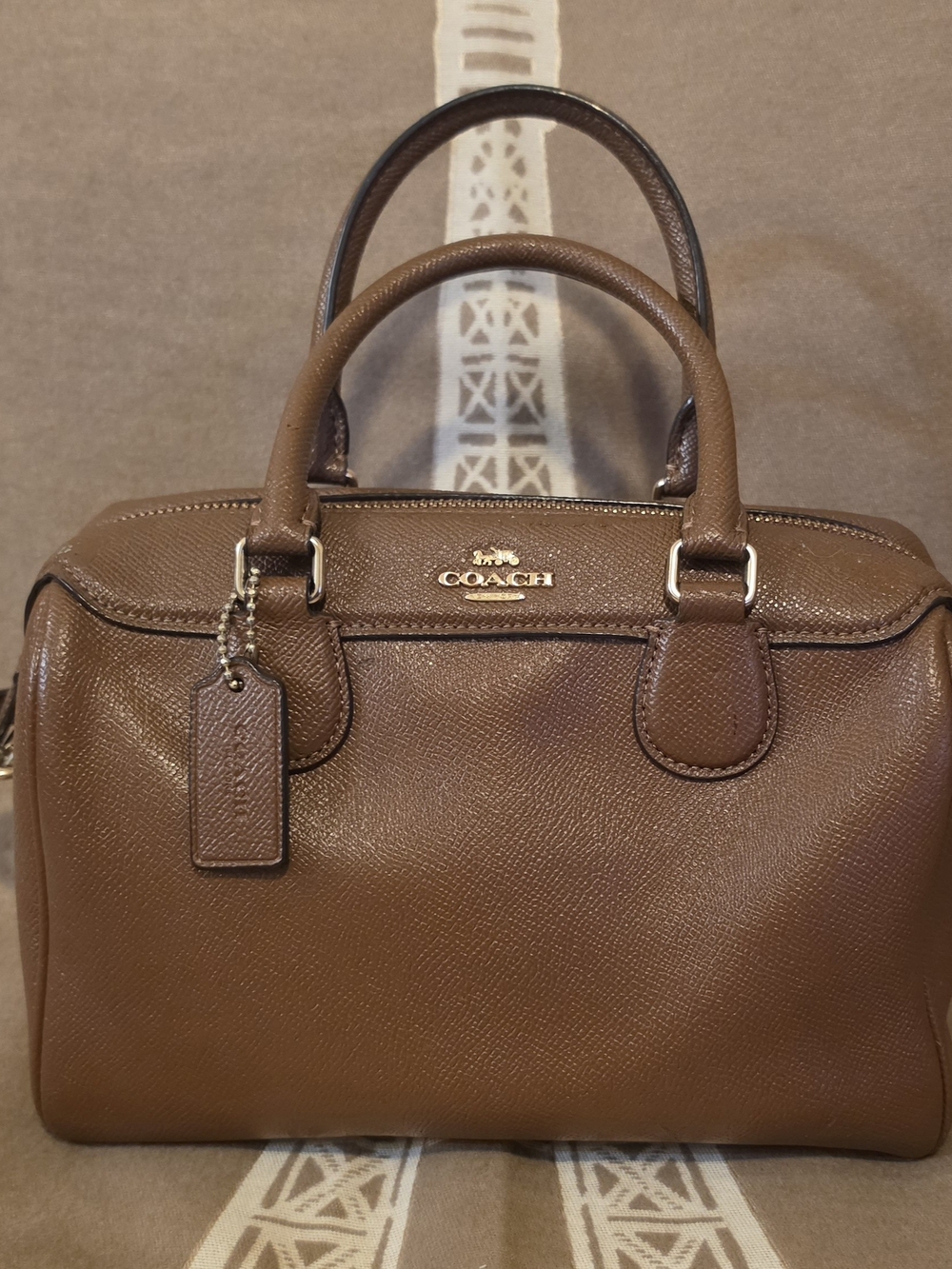 Coach Brown Mini Benett Satchel Handbag Used